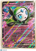 2025 Black Bolt Meloetta EX Holo two silver stars #18/86