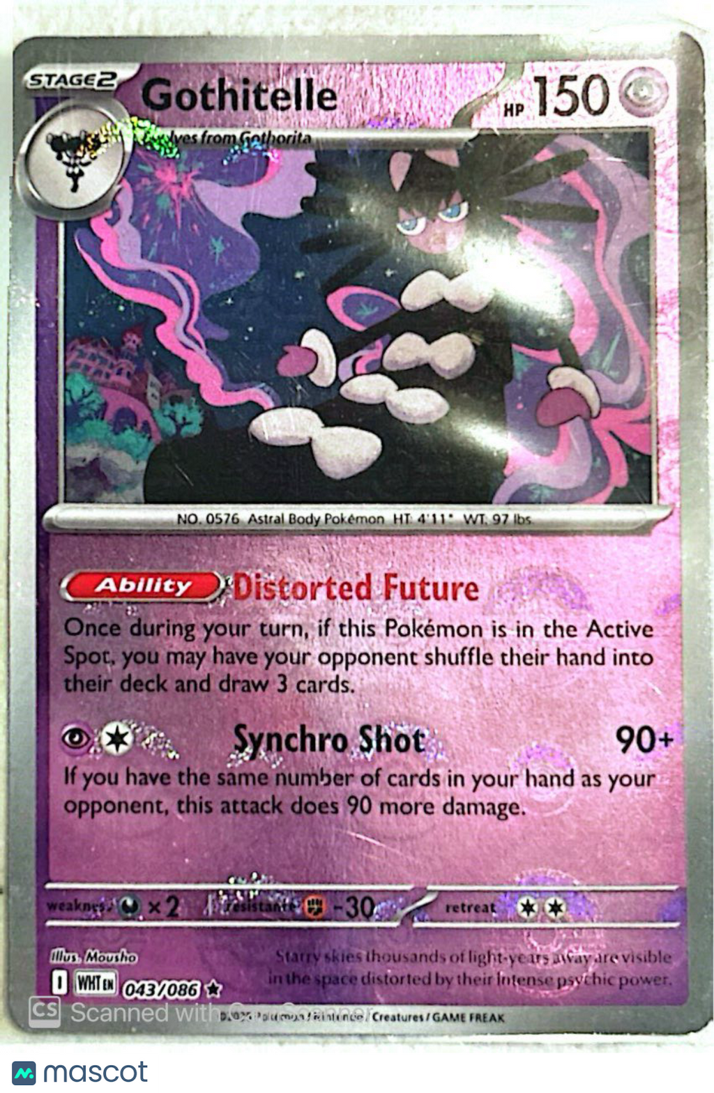 2025 Scarlet & Violet White Flare Gothitelle Reverse Holo Rare #43/86