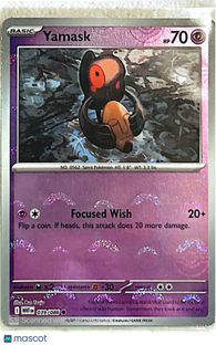 2025 Scarlet & Violet White Flare Yamask Reverse Holo #39/86