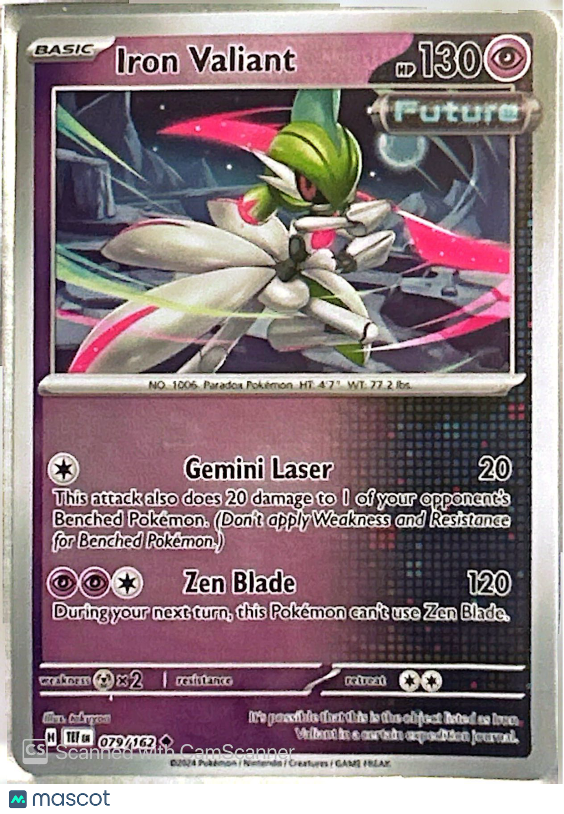 2024 Temporal Forces Iron Valiant Uncommon #79/162
