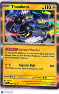 2023 Obsidian Flames Thundurus Holo Rare #70/197