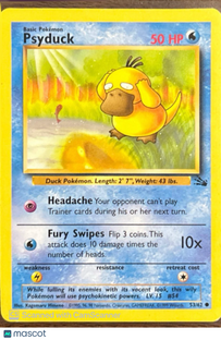 1999 Fossil Psyduck 1st Edition #53/62