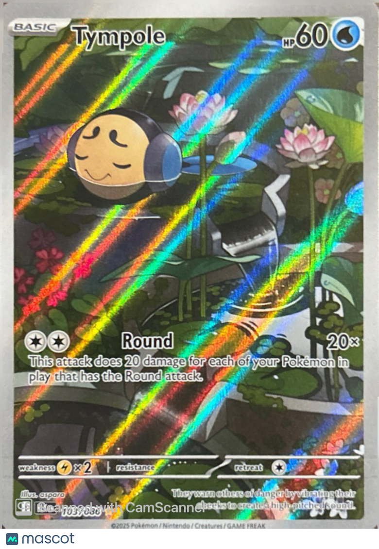 Scarlet & Violet—Black Bolt and White Flare Tympole Secret Rare #103/086