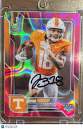 2025 Bowman Chrome University DeSean Bishop #67 Pink Wave Refractor 1st Bowman
