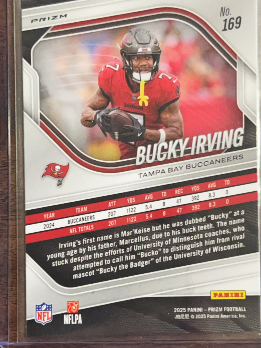 2025 Panini Prizm Football Bucky Irving #169 Silver