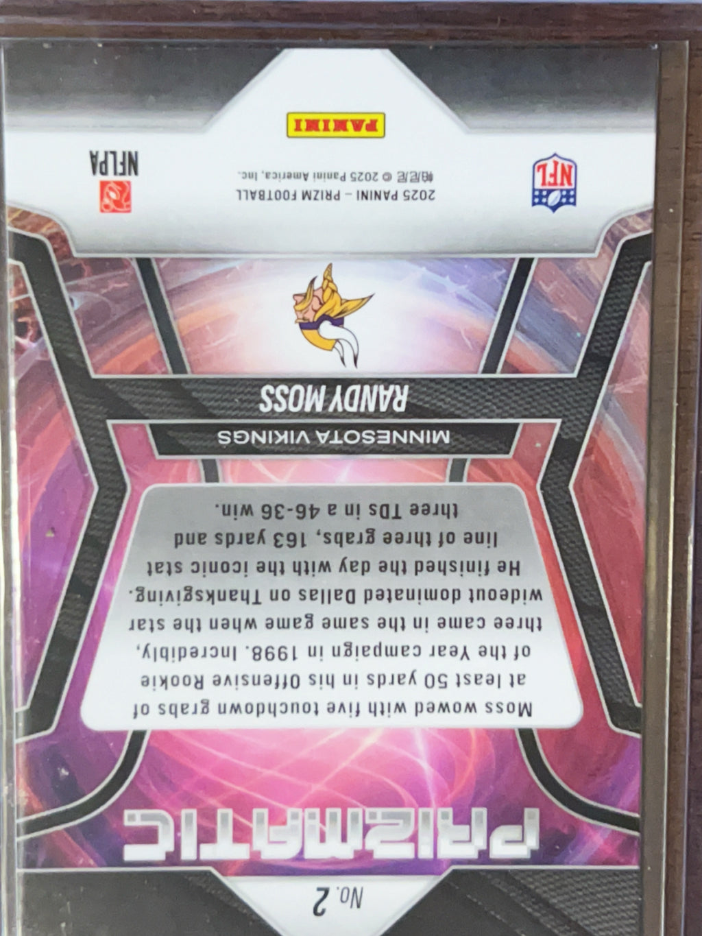 2025 Panini Prizm Prizmatic Randy Moss #2 Silver
