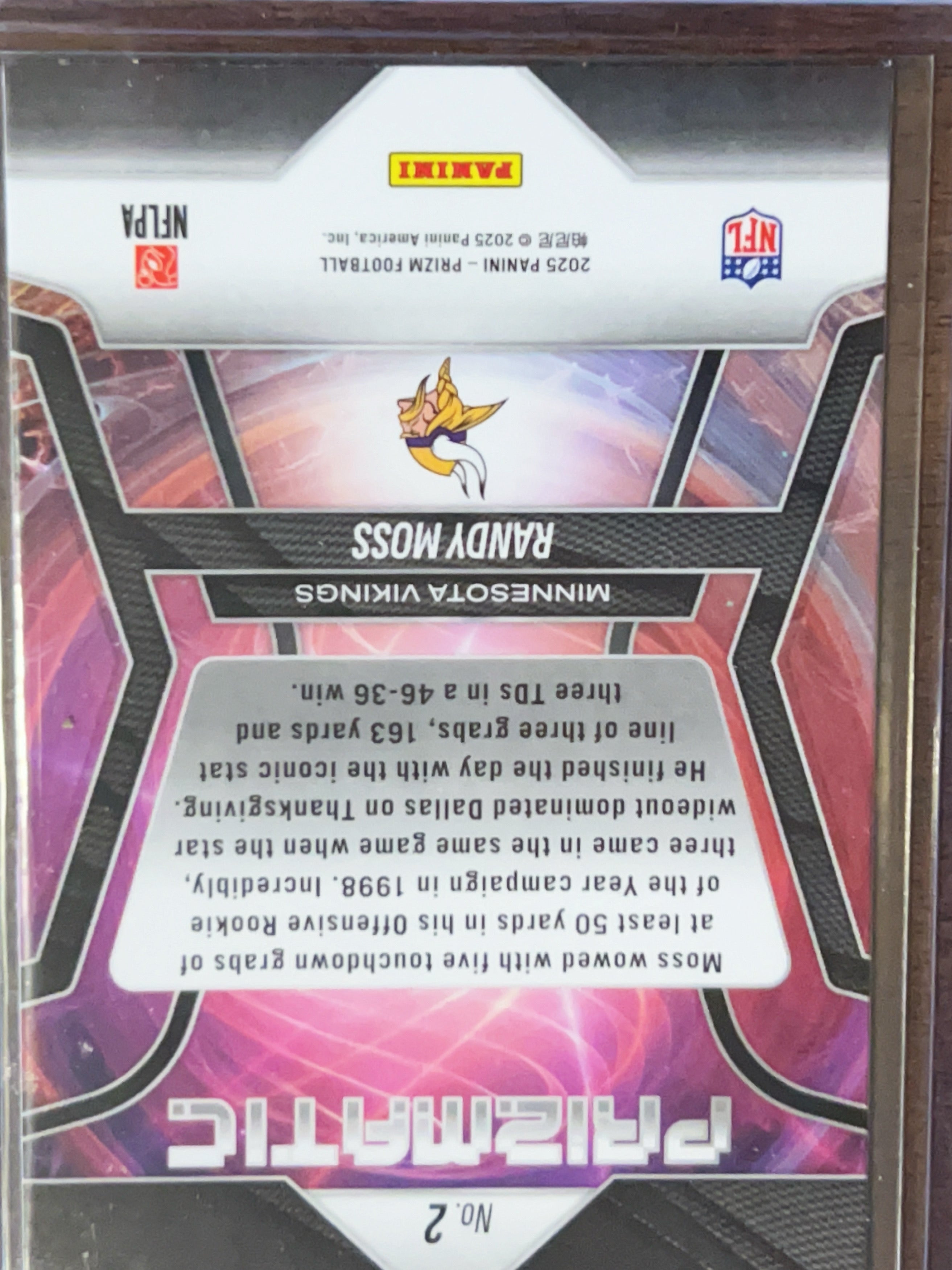 2025 Panini Prizm Prizmatic Randy Moss #2 Silver