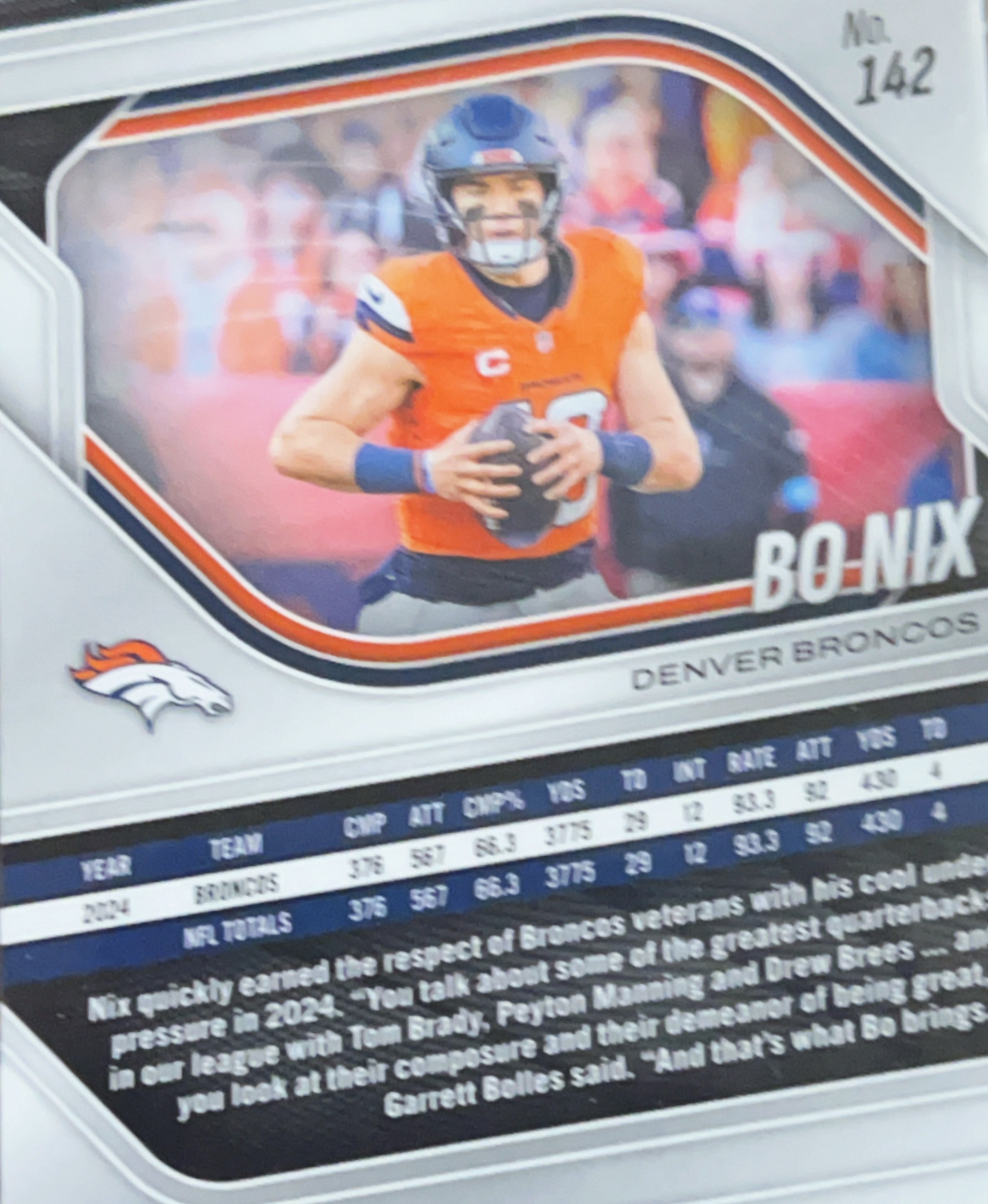 2024 Panini Prizm Bo Nix #142