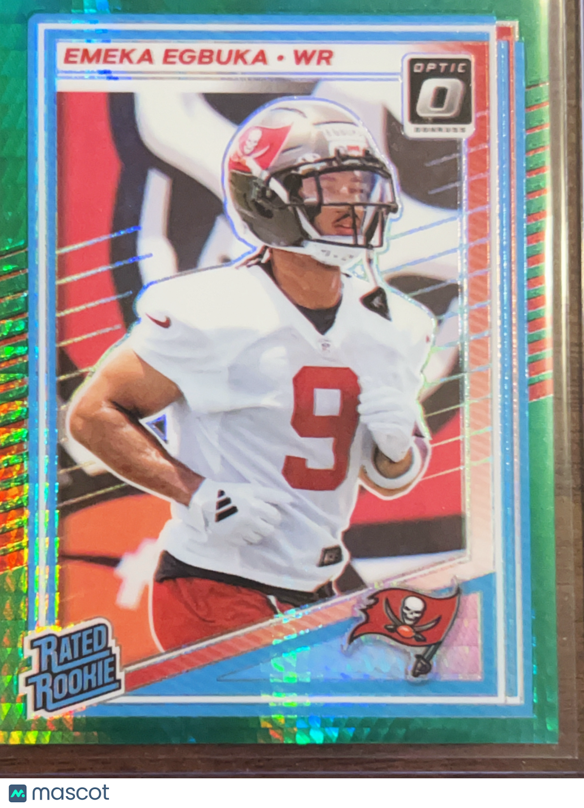 2025 Panini Donruss Optic Football Prizm Emeka Egbuka #265 Green