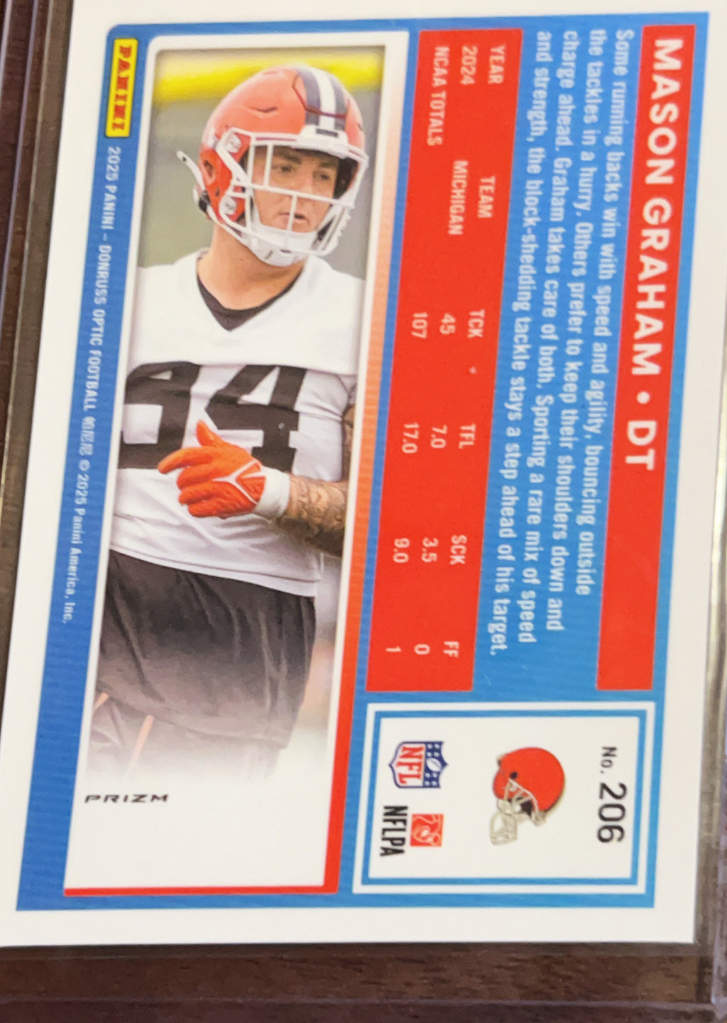 2025 Panini Donruss Optic Prizm Mason Graham #206 Green