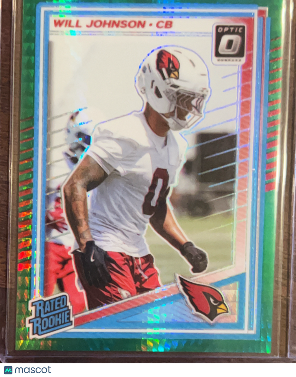 2025 Panini Donruss Optic Prizm Will Johnson #247 Green Velocity
