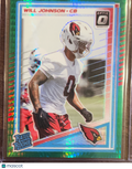 2025 Panini Donruss Optic Prizm Will Johnson #247 Green Velocity