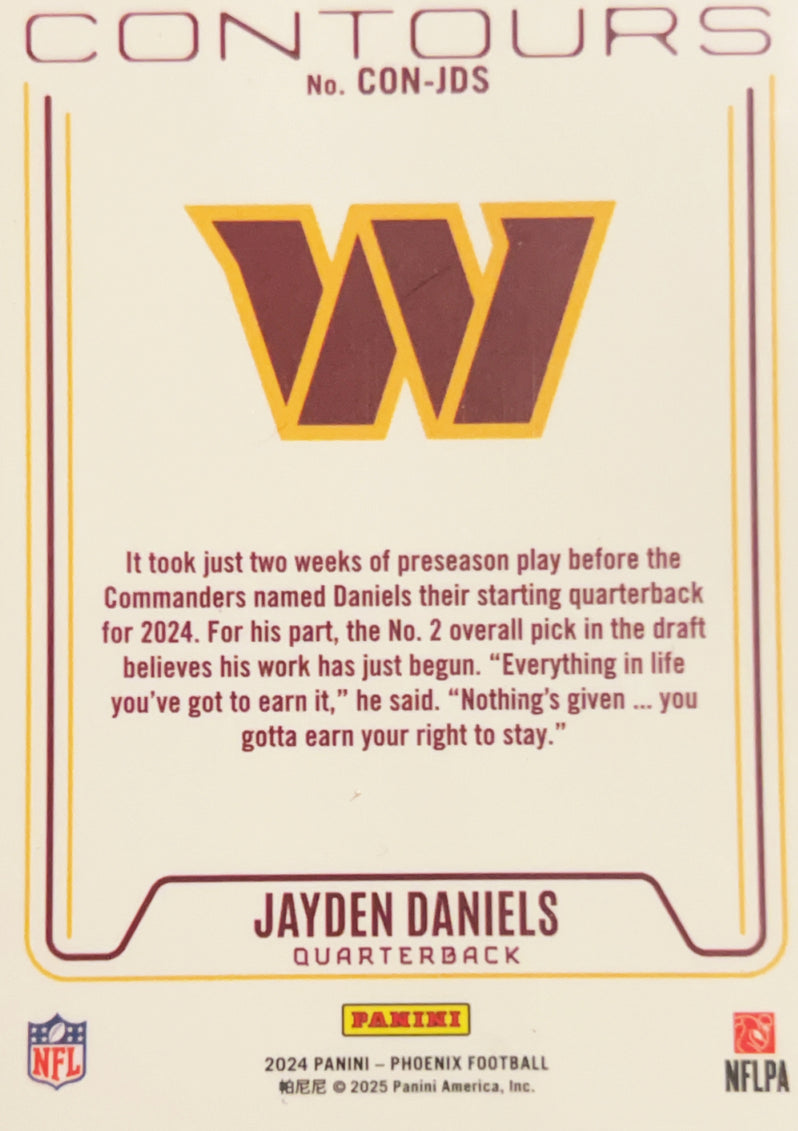 2025 Panini Phoenix Contours Jayden Daniels #CON-JDS RC