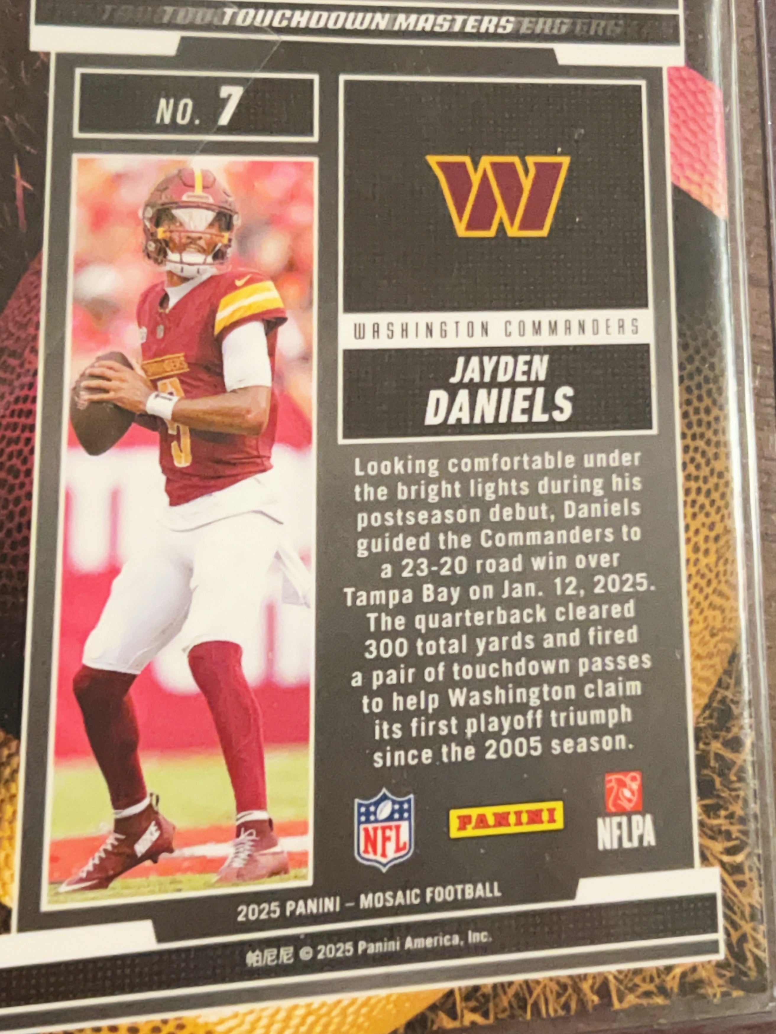 2025 Panini Mosaic Football Touchdown Masters Jayden Daniels #7
