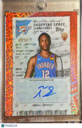 2025 Topps Shopping Spree Signatures Thomas Sorber #SSA-TS Orange Crackle /50 RC