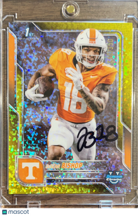 2024 Bowman Chrome University DeSean Bishop #67 Yellow Shimmer Refractor /14