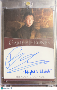 2019 Rittenhouse Game of Thrones Inscription Autograph Brenock O'Connor