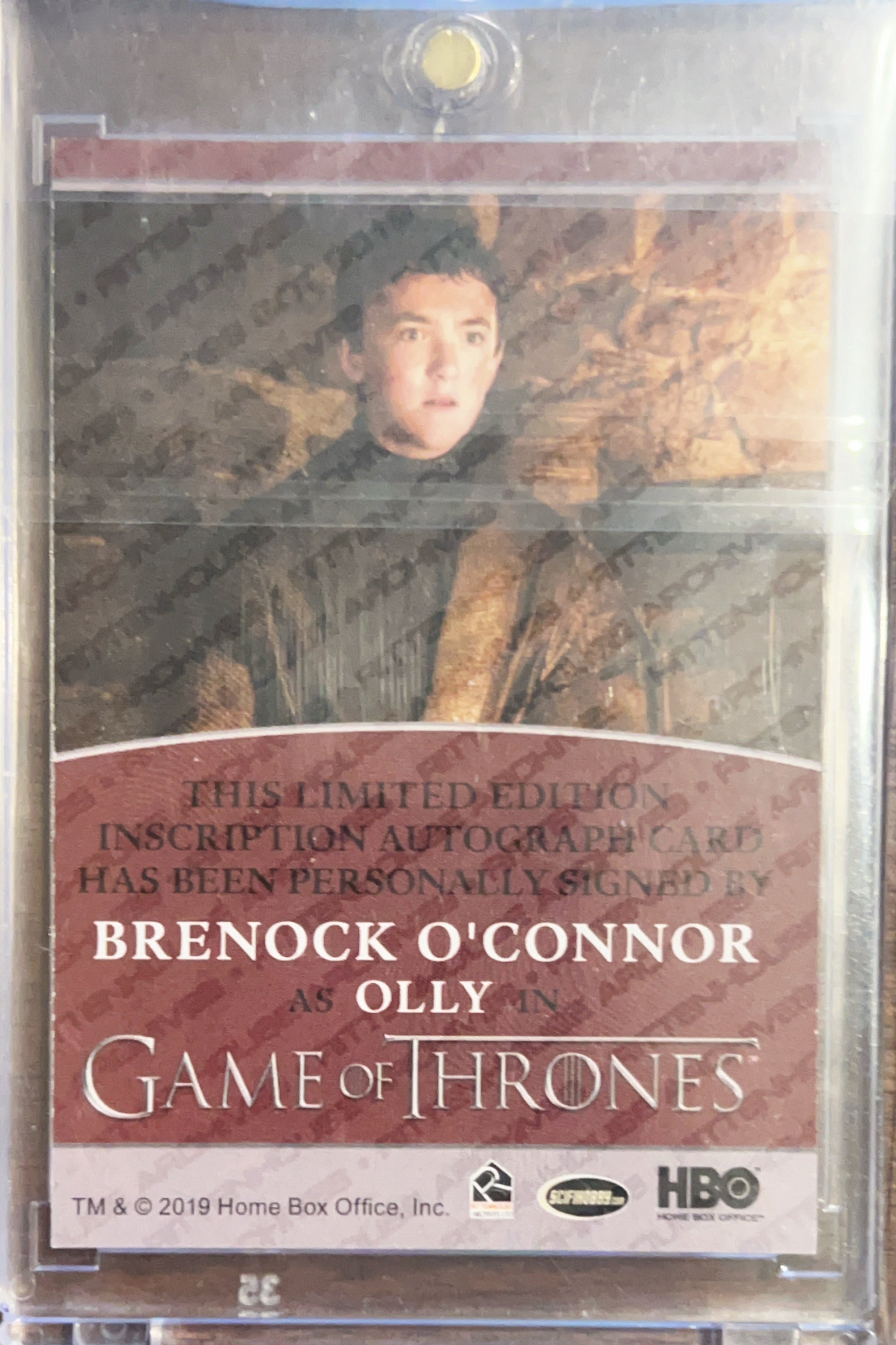 2019 Rittenhouse Game of Thrones Inscription Autograph Brenock O'Connor