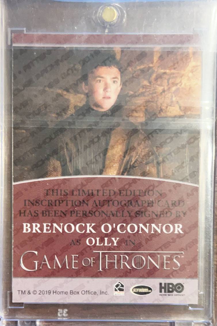 2019 Rittenhouse Game of Thrones Inscription Autograph Brenock O'Connor
