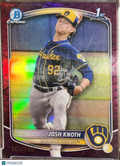 2024 Bowman Chrome Josh Knoth #BCP-136 Purple Reptillian Refractor /199