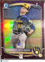 2024 Bowman Chrome Josh Knoth #BCP-136 Purple Reptillian Refractor /199