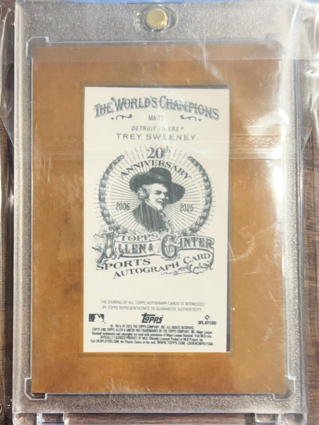 2025 Topps Allen & Ginter Trey Sweeney #MA-TS RC