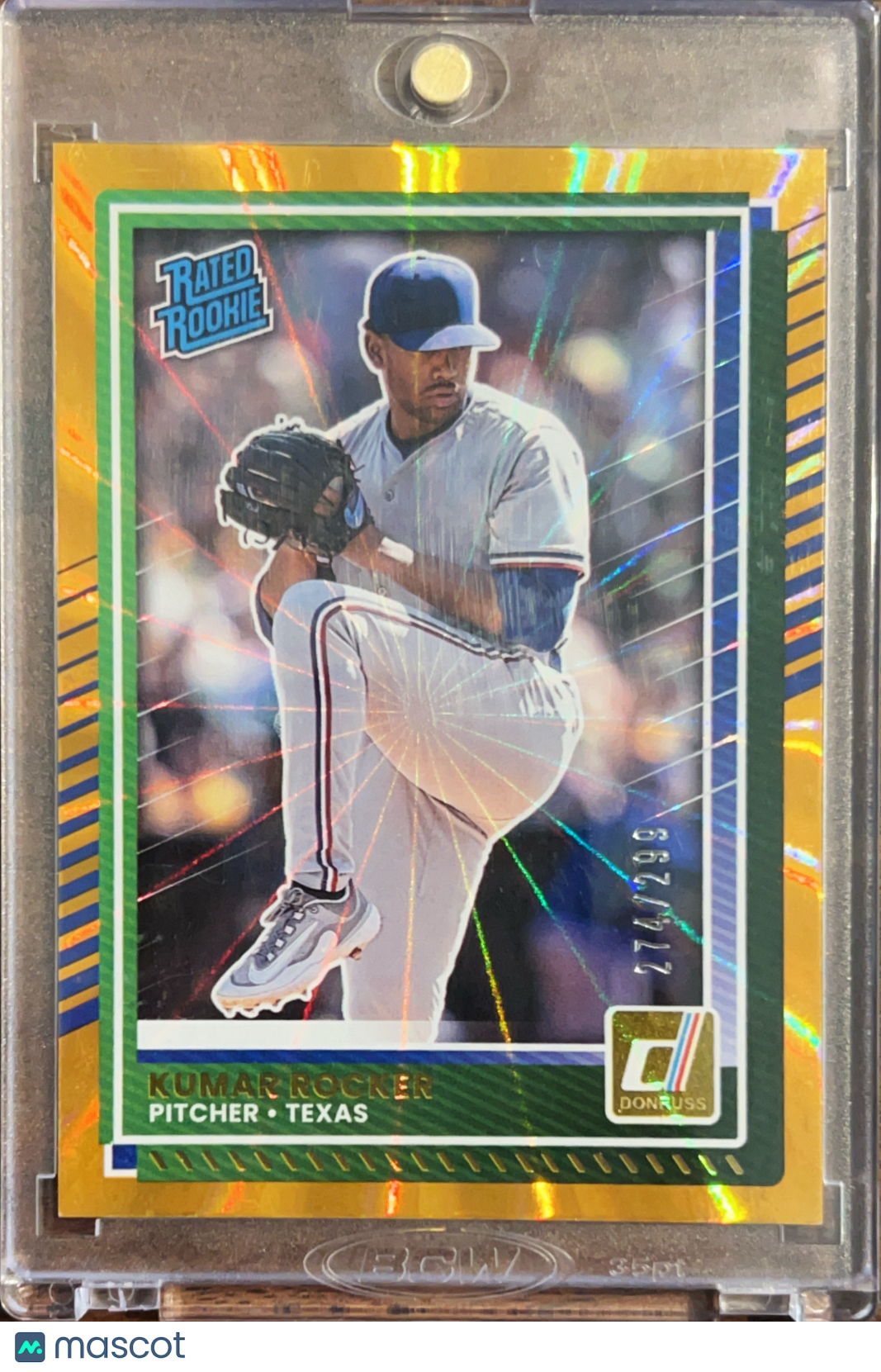 2025 Panini Donruss Kumar Rocker #18 Gold Holo Laser /299