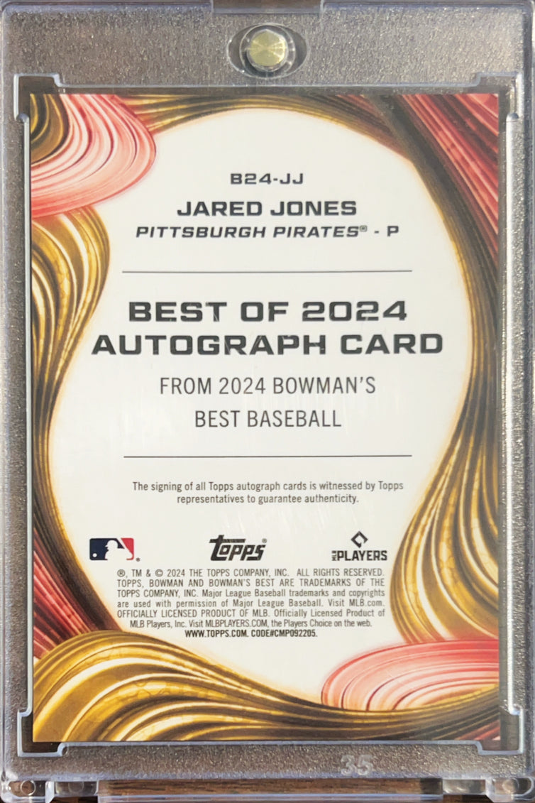 2024 Topps Bowman's Best Jared Jones #B24-JJ Green Refractor /99 RC