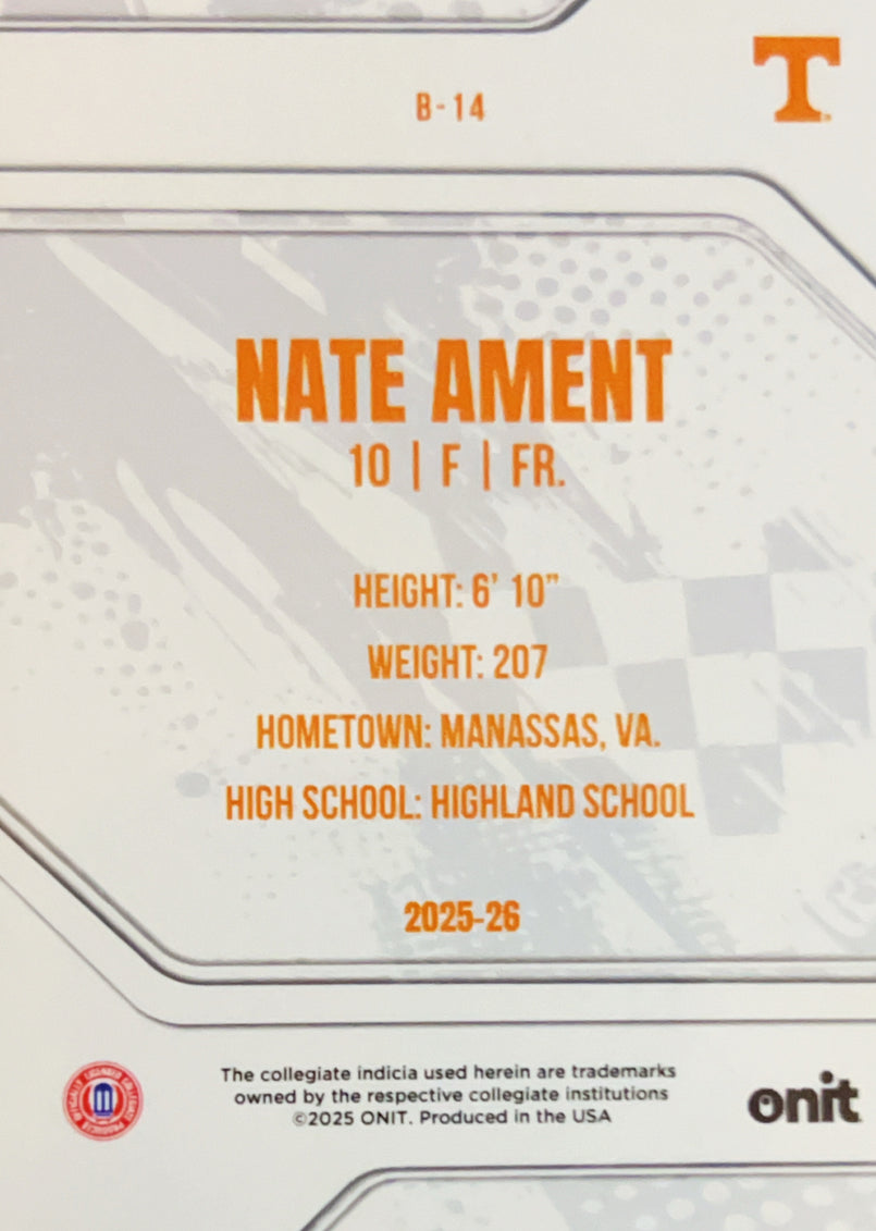 2025 ONIT Tennessee Basketball Nate Ament #B-14