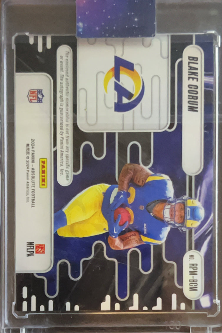2024 Panini Absolute Football Blake Corum #RPM-BCM Triple Relic RC Memorabilia