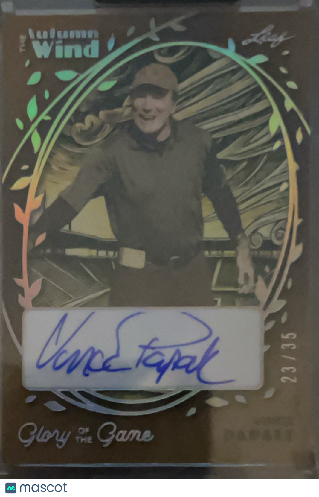 2023 Leaf Autumn Wind Glory of the Game Vince Papale #GG-VP1 Gold /35