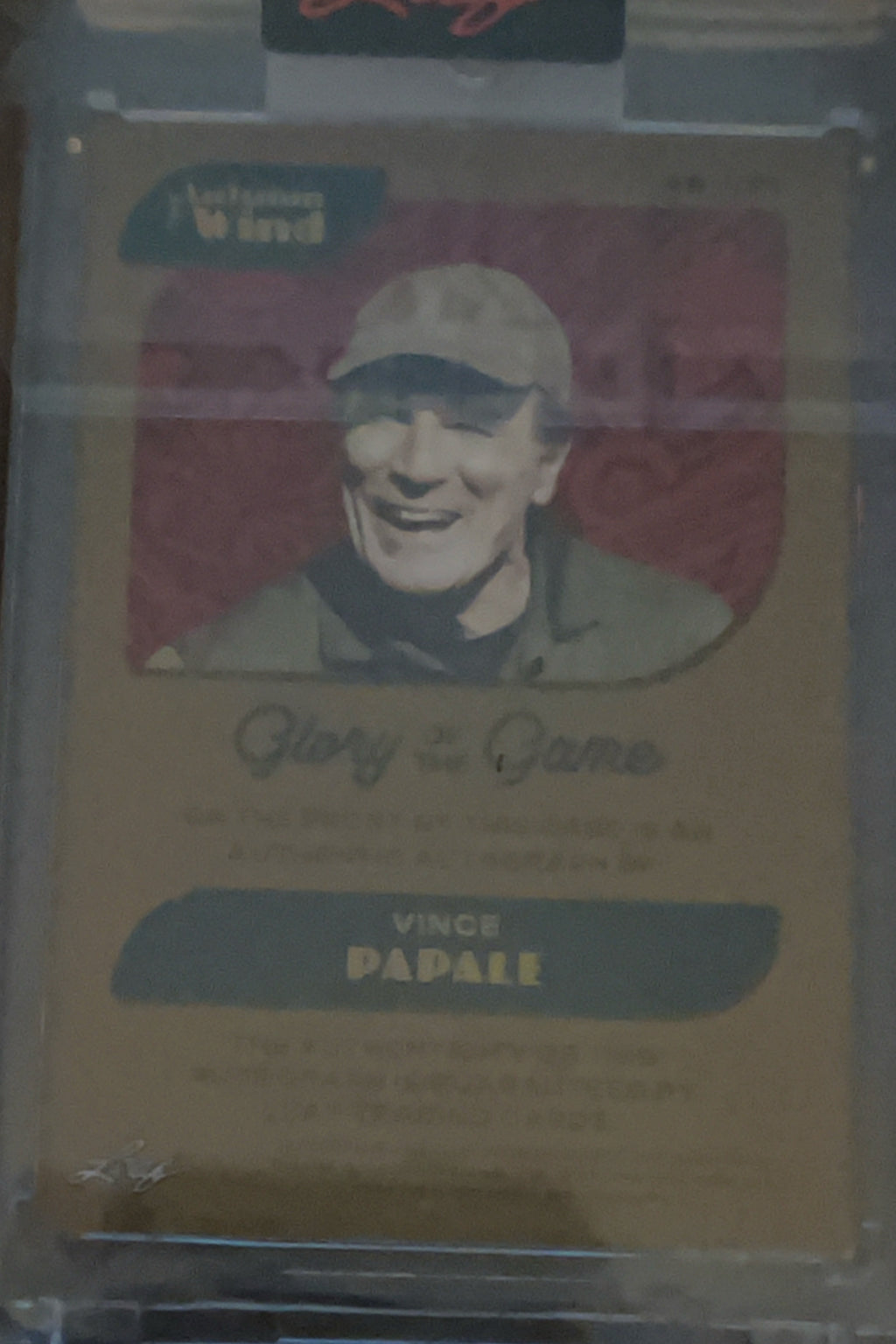 2023 Leaf Autumn Wind Glory of the Game Vince Papale #GG-VP1 Gold /35