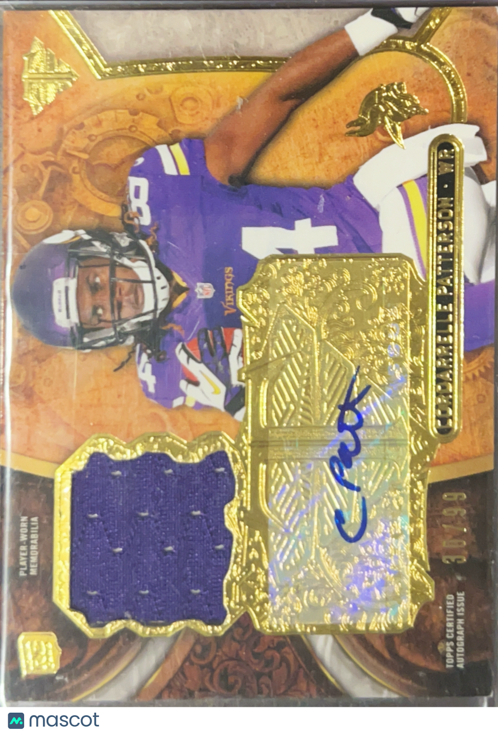 2012 Topps Triple Threads Cordarrelle Patterson #TTRAR-CP Rookie Autograph Relic