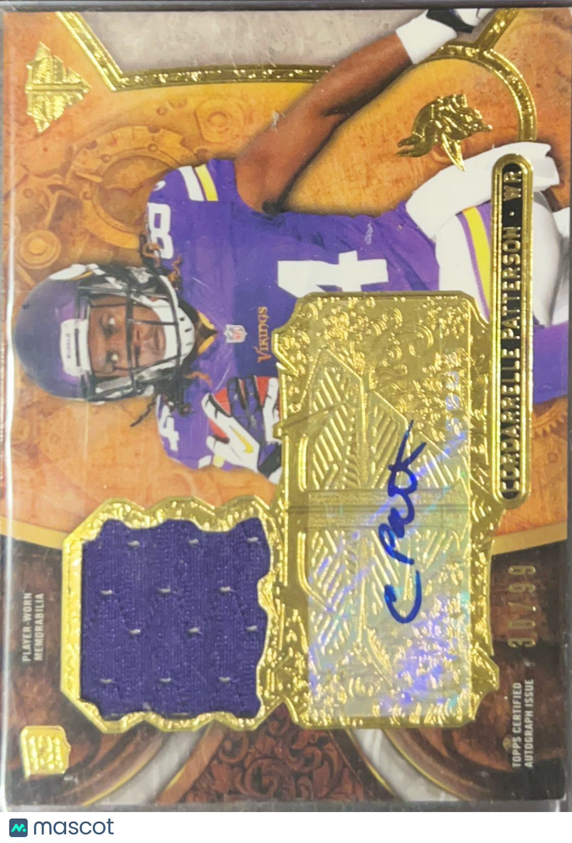 2012 Topps Triple Threads Cordarrelle Patterson #TTRAR-CP Rookie Autograph Relic