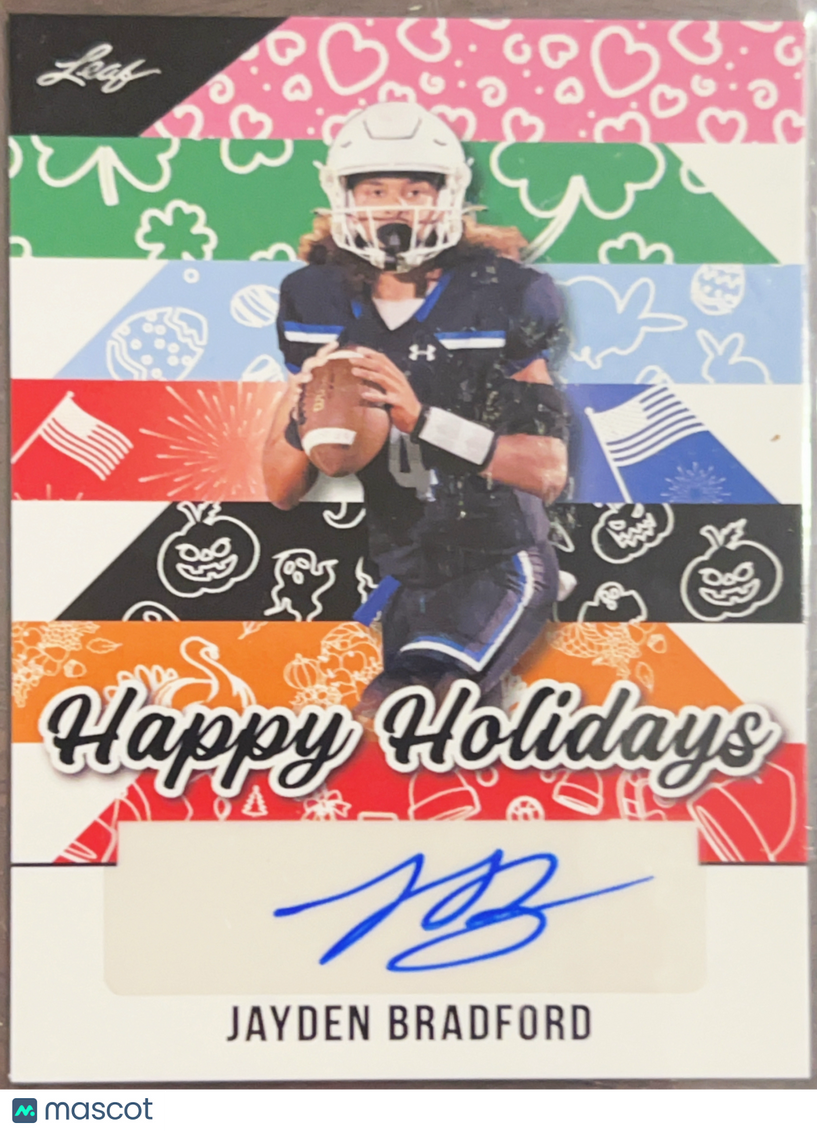 2025 Leaf Happy Holidays Jayden Bradford #BA-JB2