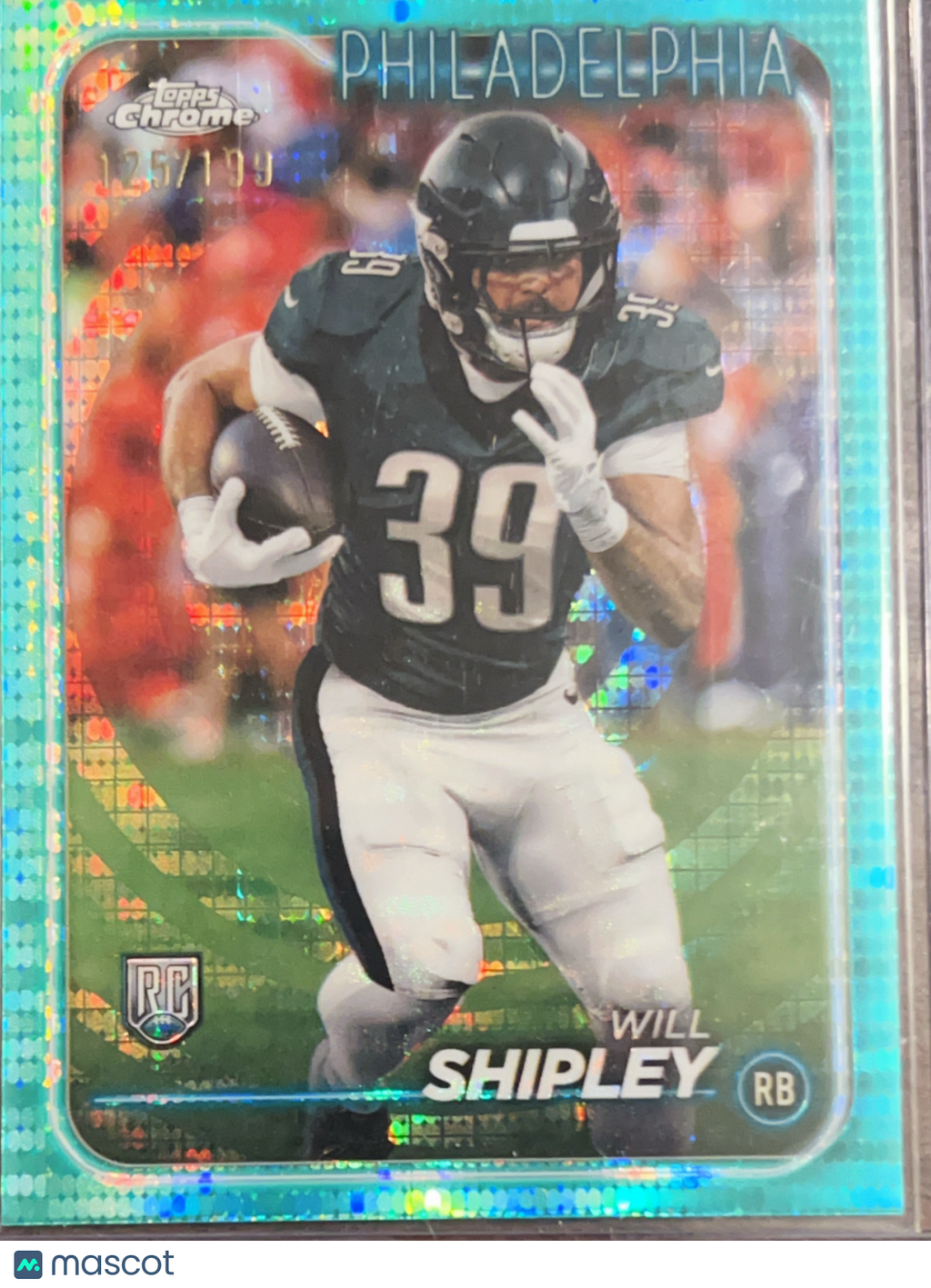 2024 Topps Chrome Will Shipley #252 Aqua Refractor /199 RC