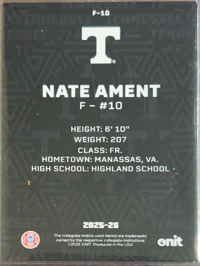 2025 ONIT Tennessee Nate Ament #F-10