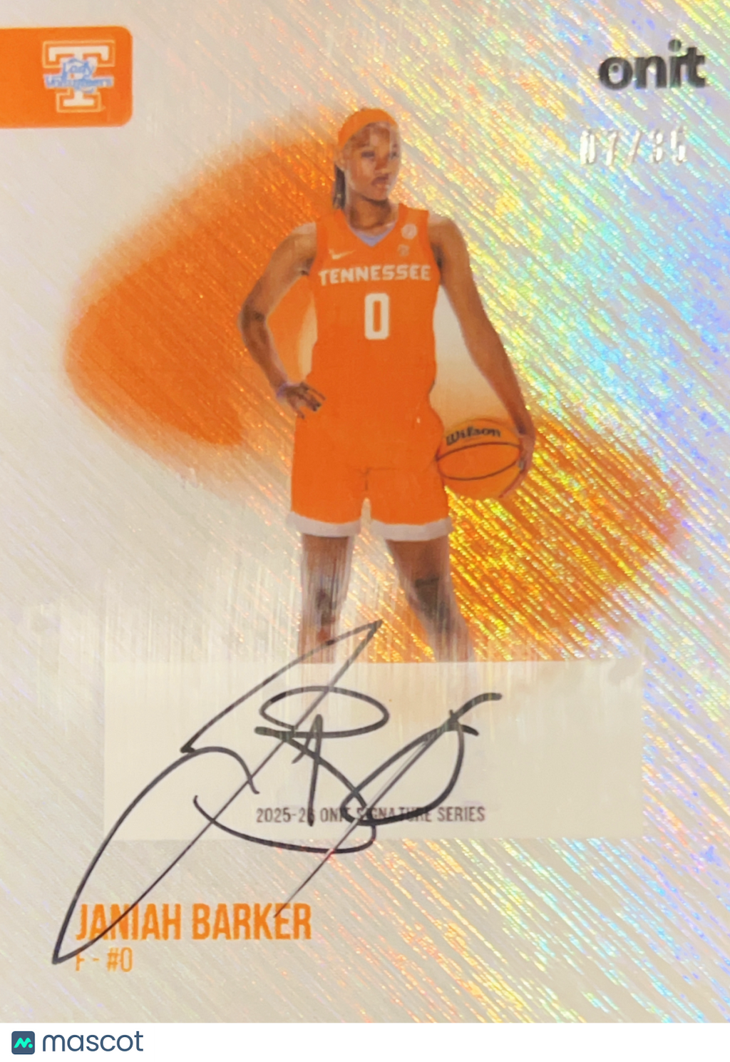 2025 Onit Signature Series Janiah Barker #S-1 /35