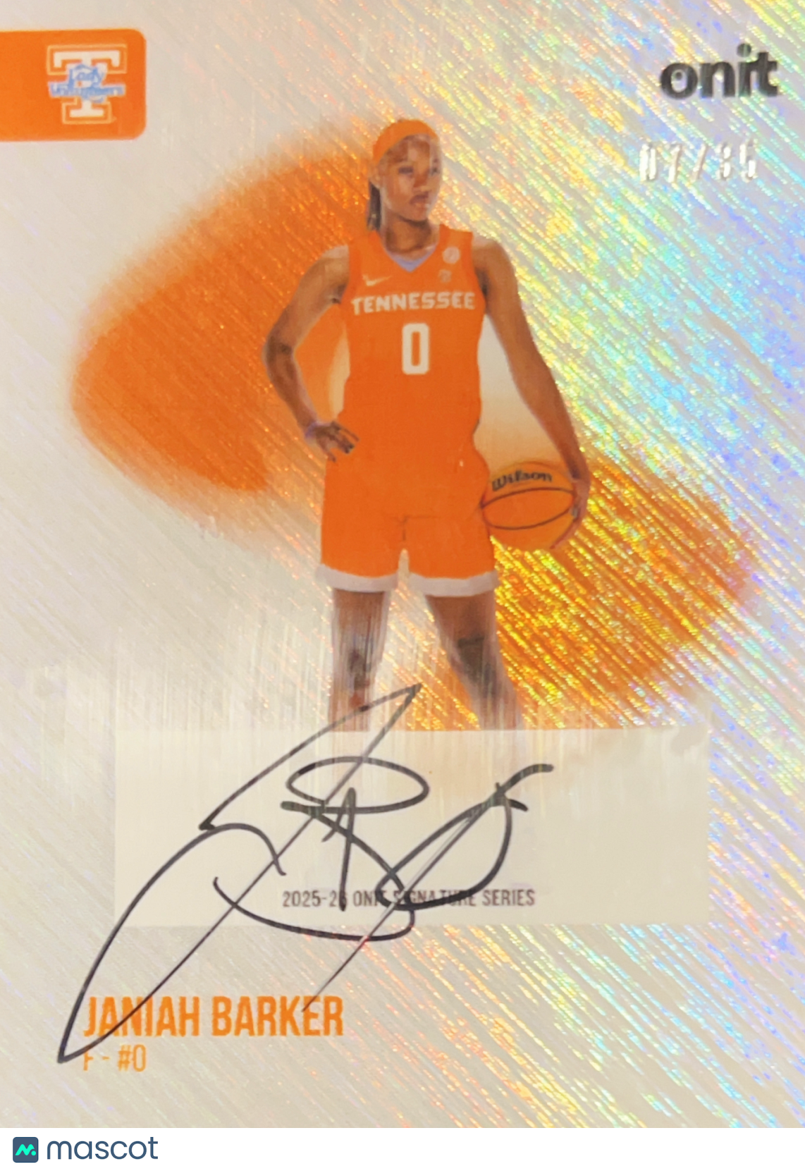 2025 Onit Signature Series Janiah Barker #S-1 /35