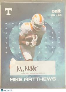 2025 Onit Signature Series Mike Matthews #S-11 /65