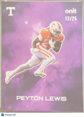 2024 Onit Tennessee Volunteers Football Peyton Lewis #G-2 Purple Galaxy /25