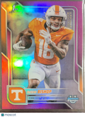 2025 Bowman Chrome University DeSean Bishop #67 Purple Refractor /225 1st Bowman