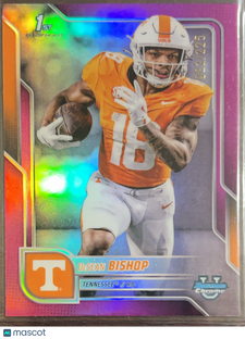 2025 Bowman Chrome University DeSean Bishop #67 Purple Refractor /225 1st Bowman