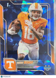 2024 Topps Bowman Chrome University DeSean Bishop #67 Blue Sapphire Refractor