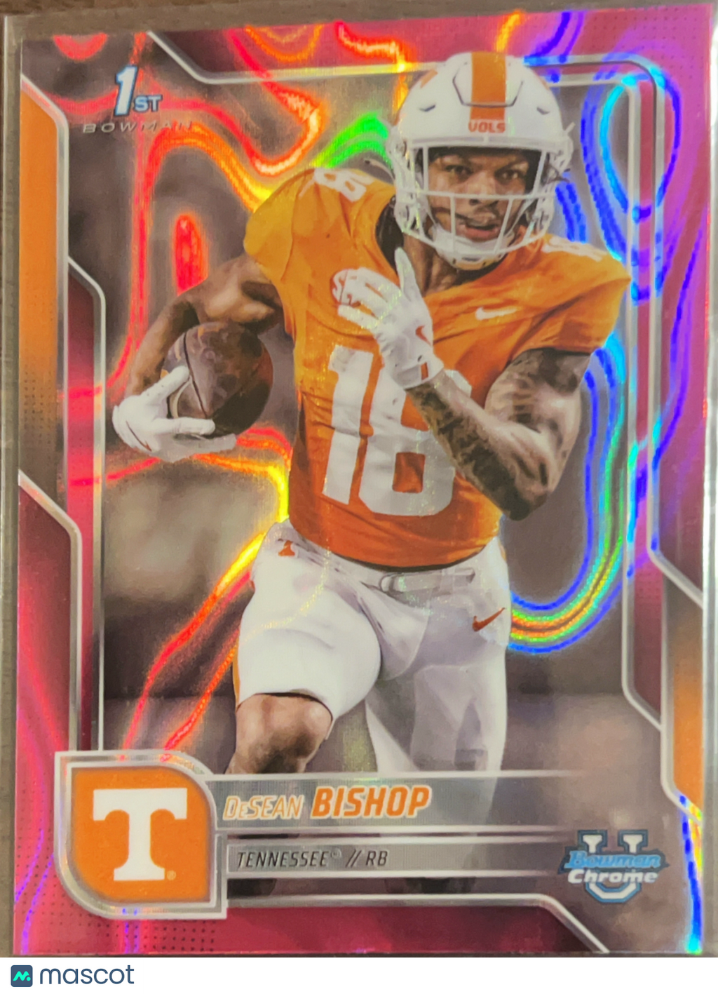 2024 Bowman Chrome University DeSean Bishop #67 Pink RayWave