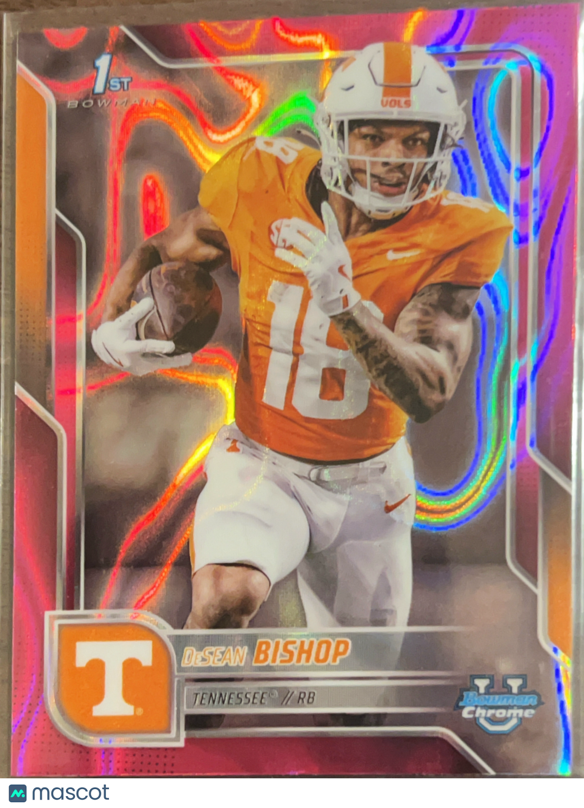 2024 Bowman Chrome University DeSean Bishop #67 Pink RayWave