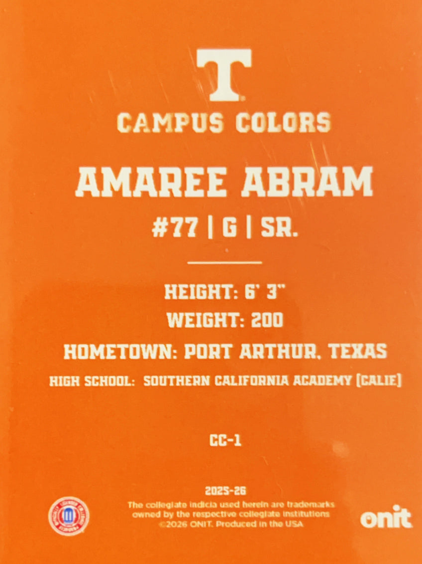 2026 ONIT Campus Colors Amaree Abram #CC-1 Orange