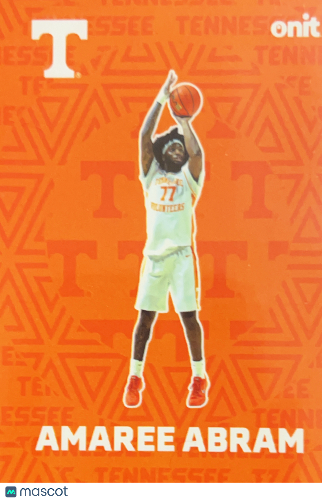 2025 ONIT Tennessee Volunteers Basketball Amaree Abram #F-7