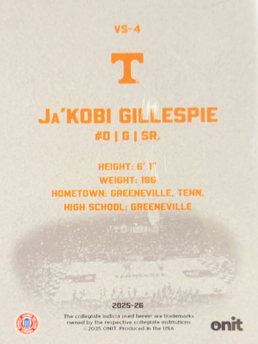2025 ONIT Tennessee Volunteers Ja'Kobi Gillespie #VS-4