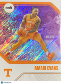 2025 ONIT Tennessee Basketball Amari Evans #B-2 Orange Sparkle Holo